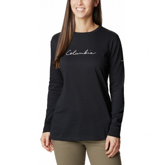 חולצת טי שירט ארוכות קולומביה לנשים Columbia NORTH CASCADES - שחור
