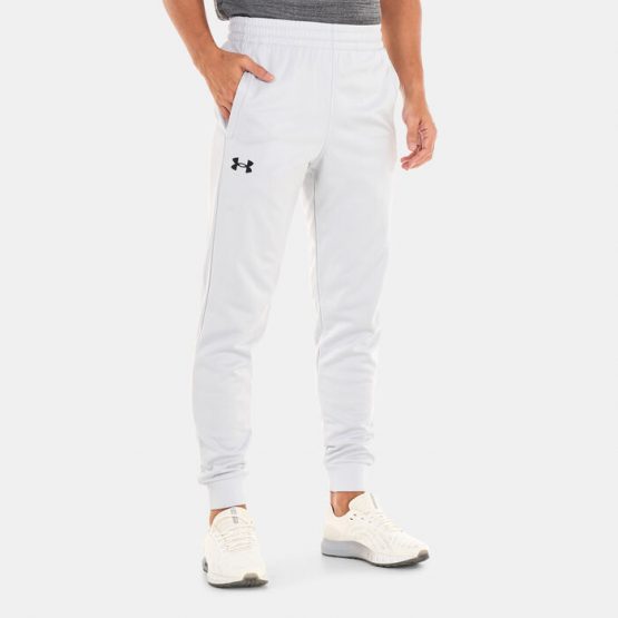 מכנס ספורט אנדר ארמור לגברים Under Armour Fleece Joggers - לבן