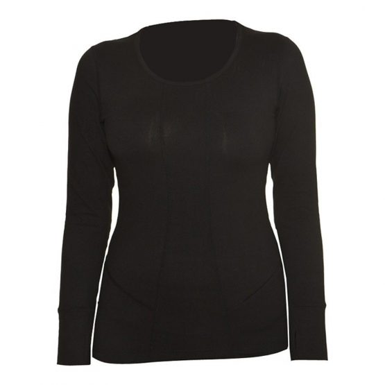 חולצת אימון Terramar לנשים Terramar CLOUD NINE  SCOOP - שחור