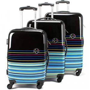 תיק מאוואי לגברים MAUI Set of 3 suitcases - שחור/צבעוני