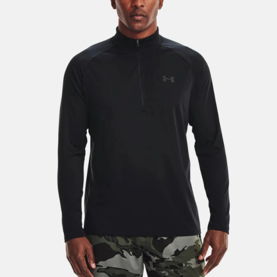 חולצת אימון אנדר ארמור לגברים Under Armour Tech 1/2 Zip Long Sleeve - שחור