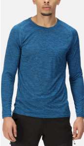 חולצת טי שירט ארוכות רגטה לגברים Regatta Burlow Shirt langarm - כחול ג'ינס