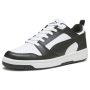 נעלי סניקרס פומה לגברים PUMA Rebound V6 Low Whitepuma Blackpum - שחור/לבן