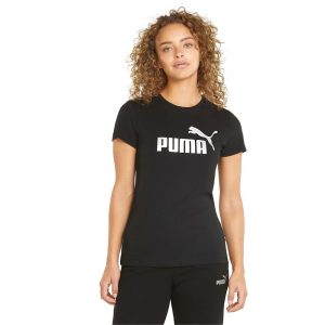 חולצת טי שירט פומה לנשים PUMA Ess Metallic Logo Tee - שחור