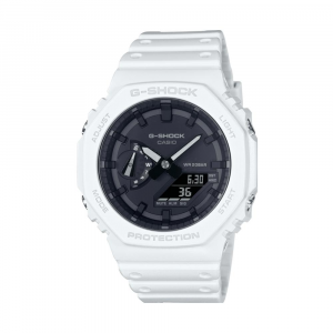 שעון קסיו ג'י-שוק לגברים G-SHOCK GA-2100SKE-7A - לבן