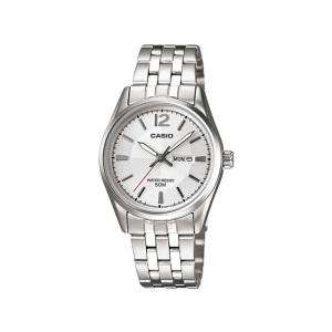 שעון קסיו לגברים CASIO LTP-1335D - לבן/כסף