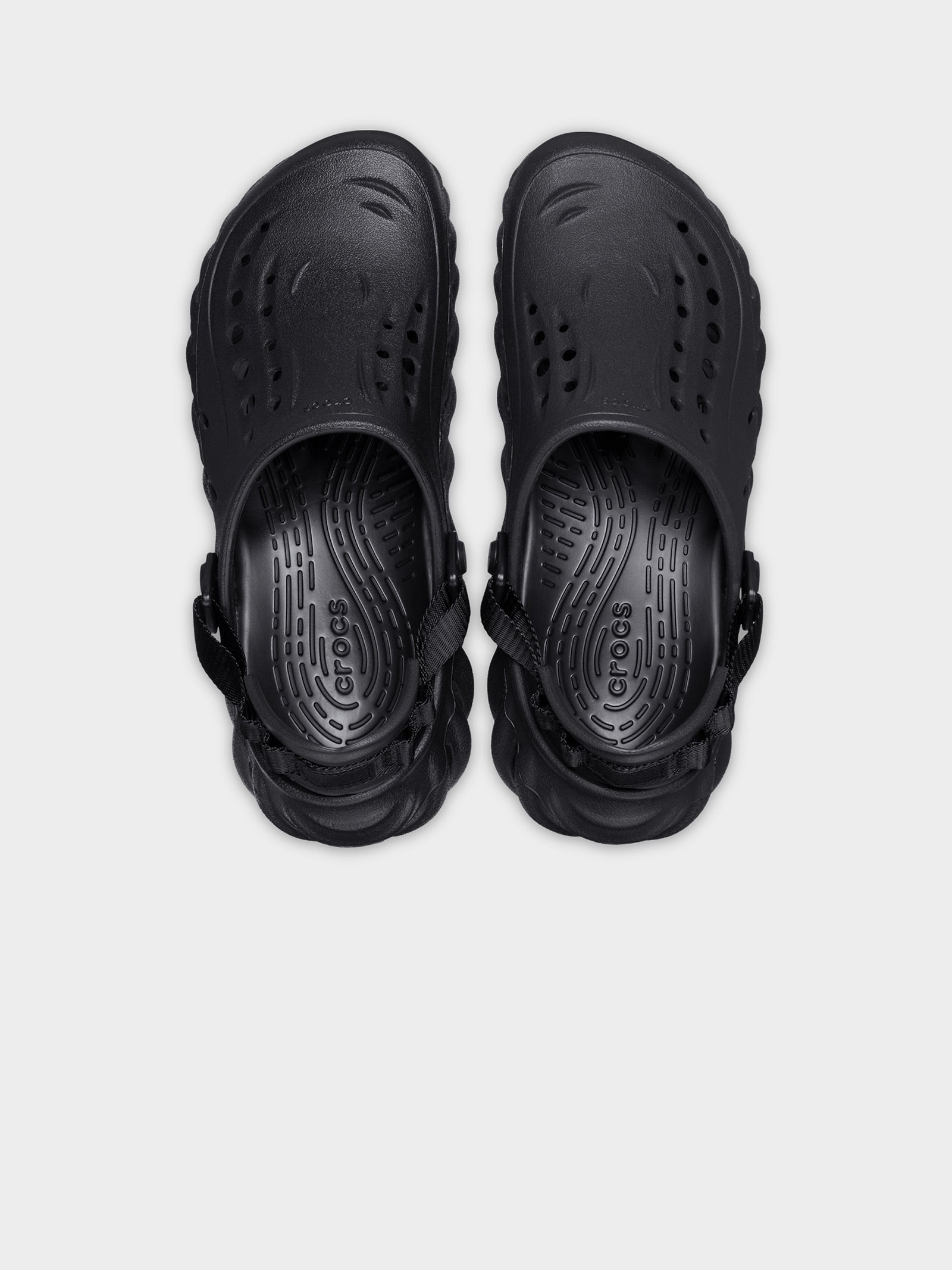 סנדלים קרוקס לנשים Crocs Echo Clog - שחור מלא+