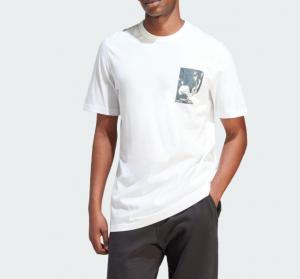 חולצת טי שירט אדידס לגברים Adidas Adventure Graphic - לבן
