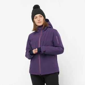 ג'קט ומעיל סלומון לנשים Salomon HIGHLAND JACKET - סגול