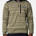 סווטשירט קולומביה לגברים Columbia Fleece sweater - ירוק/לבן/שחור