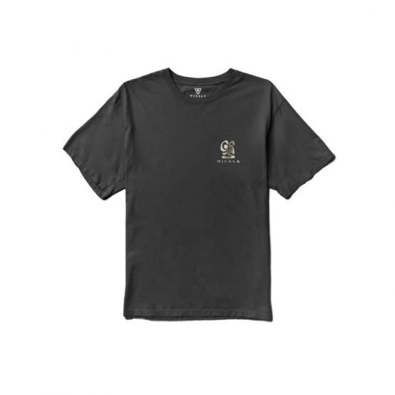 חולצת טי שירט VISSLA לגברים VISSLA WAIKIKI DAZE ORGANIC - אפור כהה/ שחור