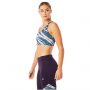 טופ וחולצת קרופ אסיקס לנשים Asics Wild Camo Bra - כחול/אפור