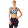 טופ וחולצת קרופ אסיקס לנשים Asics Wild Camo Bra - כחול/אפור