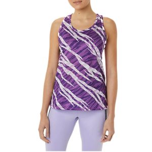גופיה קצרה אסיקס לנשים Asics ASICS Wild Camo Tank - סגול/צבעוני