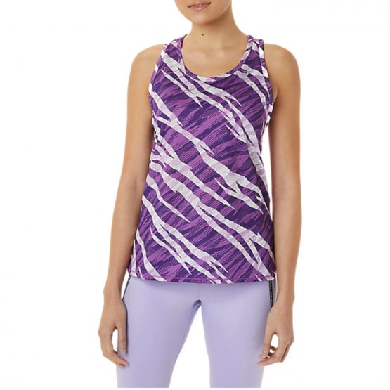 גופיה קצרה אסיקס לנשים Asics ASICS Wild Camo Tank - סגול/צבעוני