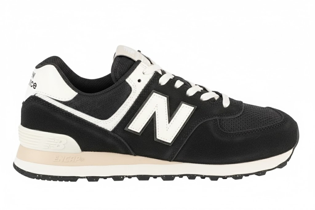 נעלי סניקרס ניו באלאנס לגברים New Balance U574ESJ - שחור/לבן