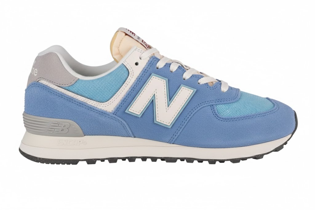 נעלי סניקרס ניו באלאנס לגברים New Balance U574ESJ - תכלת/לבן