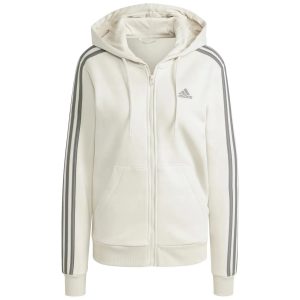 סווטשירט אדידס לנשים Adidas Essentials 3-Stripes W Hoodie - בז'