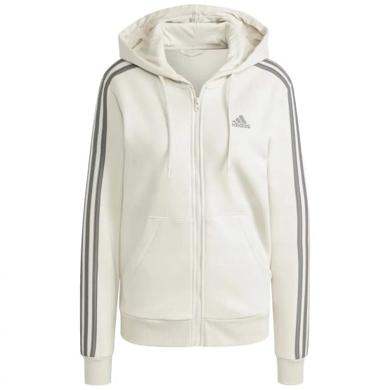 סווטשירט אדידס לנשים Adidas Essentials 3-Stripes W Hoodie - בז'