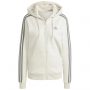 סווטשירט אדידס לנשים Adidas Essentials 3-Stripes W Hoodie - בז'