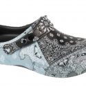 נעליים שטוחות קרוקס לגברים Crocs  Bistro Graphic Clog  - שחור/לבן/אפור