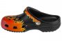 נעליים שטוחות קרוקס לגברים Crocs Classic Flames Clog - שחור/כתום