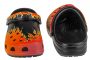 נעליים שטוחות קרוקס לגברים Crocs Classic Flames Clog - שחור/כתום