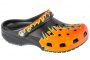 נעליים שטוחות קרוקס לגברים Crocs Classic Flames Clog - שחור/כתום
