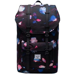 תיק Herschel לנשים Herschel Little America - שחור פרחוני