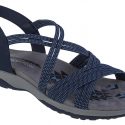 סנדלים סקצ'רס לנשים Skechers  Reggae Slim - Turn It Up - כחול כהה