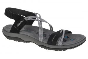 סנדלים סקצ'רס לנשים Skechers Reggae Slim–Takes Two - שחור/אפור