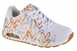 נעלי סניקרס סקצ'רס לנשים Skechers Uno-Metallic Love - לבן