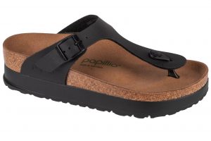 כפכפי בירקנשטוק לנשים Birkenstock Gizeh Platform Vegan - שחור