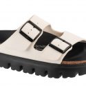כפכפי בירקנשטוק לנשים Birkenstock Arizona Papillio Chunky BF - לבן