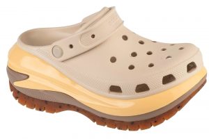 כפכפי קרוקס לנשים Crocs Classic Mega Crush Clog  - צהוב/חום