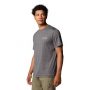 חולצת טי שירט קולומביה לגברים Columbia  Kwick Hike Back Graphic SS Tee - אפור