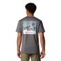 חולצת טי שירט קולומביה לגברים Columbia  Kwick Hike Back Graphic SS Tee - אפור
