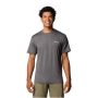 חולצת טי שירט קולומביה לגברים Columbia  Kwick Hike Back Graphic SS Tee - אפור