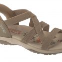 סנדלים סקצ'רס לנשים Skechers Reggae Slim - Stretch Flex - בז'