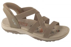 סנדלים סקצ'רס לנשים Skechers Reggae Slim - Stretch Flex - בז'