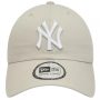 כובע ניו ארה לנשים New Era League Essentials New York Yankees Cap - בז'