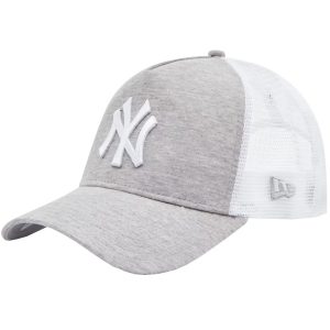 כובע ניו ארה לגברים New Era 9FORTY New York Yankees Trucker Cap - אפור בהיר