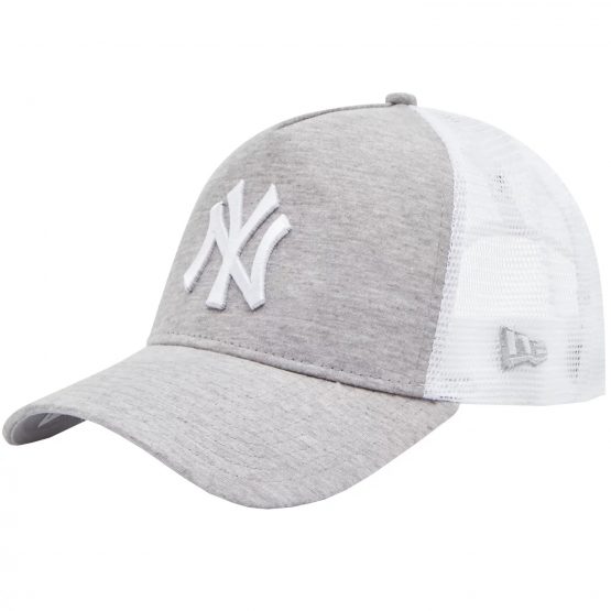 כובע ניו ארה לגברים New Era 9FORTY New York Yankees Trucker Cap - אפור בהיר
