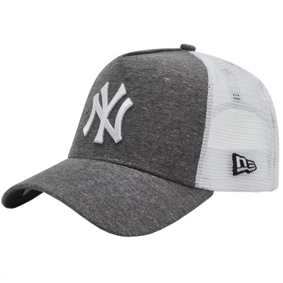 כובע ניו ארה לגברים New Era 9FORTY New York Yankees Trucker Cap - אפור כהה
