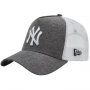 כובע ניו ארה לגברים New Era 9FORTY New York Yankees Trucker Cap - אפור כהה