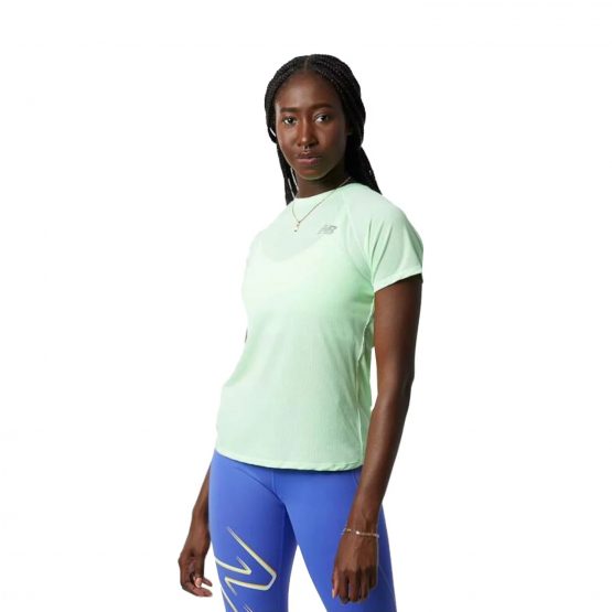 חולצת טי שירט ניו באלאנס לנשים New Balance Impact Run SS Tee - מנטה