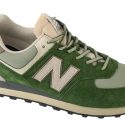 נעלי סניקרס ניו באלאנס לגברים New Balance  U574 - ירוק כהה/לבן