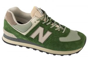 נעלי סניקרס ניו באלאנס לגברים New Balance  U574 - ירוק כהה/לבן