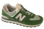 נעלי סניקרס ניו באלאנס לגברים New Balance  U574 - ירוק כהה/לבן