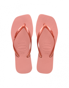 כפכפי הוויאנס לנשים HAVAIANAS SLIM SQUARE - רוז גולד